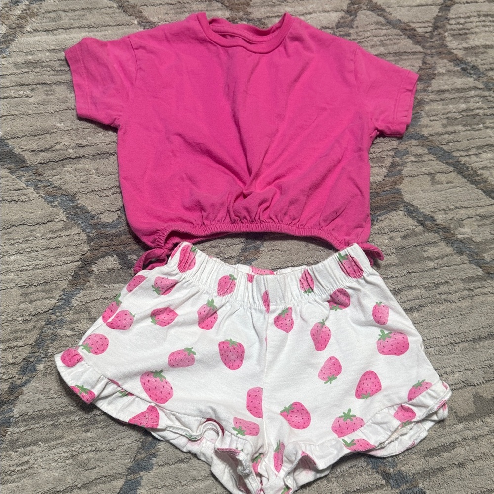 Jessica Simpson Pink and White Kids Matching Set